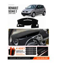 e-biz RENAULT SCENIC 2 (2003-2009) Uyumlu Torpido Koruma, Torpido Örtüsü, Torpido Kılıfı - Siyah - RE044