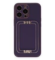 Pilelistore   iPhone 14 Pro Max Kılıf Coco Elit Kapak - Derin Mor