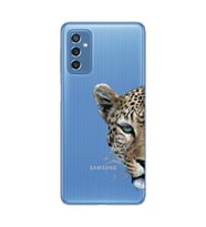 Samsung Galaxy M52 Uyumlu Kaplan Desenli Şeffaf Telefon Kılıfı