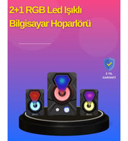 2.1 Kanal Rgb Led Oyun Hoparlörü Subwoofer Destekli