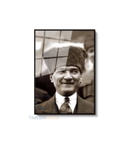 Dikey Çerçeveli Cam Cam Ata 035 Modern Ev Dekoru Duvar Sanatı Ev Ofis Tablosu (Siyah)
