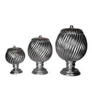 ÜÇLÜ KAPAKLI JAR C 4191 (Gümüş)