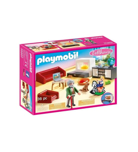 Playmobil Living Room With Fireplace Oturma Odası2 Figürlü Oyuncakları Oyun Seti (Karışık)