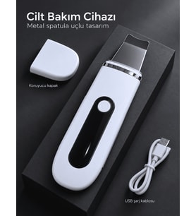 Evde Yüz Bakımı İçin Şarj Edilebilir Metal Spatula Uçlu Cilt Bakım Cihazı