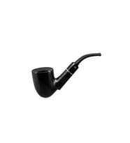 Yüksek Kalite Üç Yıldız 874 9mm Filtreli Ebonit Saplı Pipo