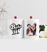 BK Gift Kişiye Özel Babalar Günü Hediyesi Fotoğraflı Kupa Bardak-65 (Beyaz)