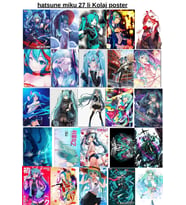 Hatsune Miku - Anime Duvar Poster 27 Adet -10cm*15cm
