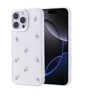 Apple iPhone 16 Pro Max Uyumlu Kılıf Airbag Tasarımlı Simli Şeffaf Zore Kutup Kapak (Çok Renkli)