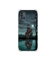 PrintiFy Samsung Galaxy A31 ile Uyumlu Simya Serisi Gölge Ve Cam Tasarımlı Uv Baskılı Köşe Korumalı Antişok Kılıf