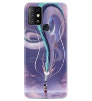 INFINIX Hot 8 9 10 11S Hot 10 Play 10T Kılıf Desemli Silikon Kız ve Ejderha 1742