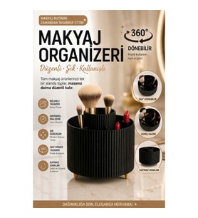 Makyaj Organizeri Bölmeli, Geniş Hazneli, Şık ve Dayanıklı Kozmetik Düzenleyici
