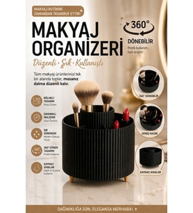 Makyaj Organizeri  Bölmeli, Geniş Hazneli, Şık ve Dayanıklı Kozmetik Düzenleyici