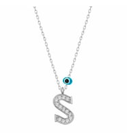 Aya Diamond Gümüş Nazarlı Bayan Kolye