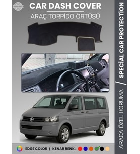 VOLKSWAGEN TRANSPORTER T5 (2003-2016) Torpido Örtüsü Ön Göğüs Koruma Torpido Koruma Tam Uyum Kaymaz
