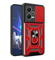 Coverzone Xiaomi Redmi Note 12 5G ?le Uyumlu PhoenixShield S�rg�l� Sistem Kamera Korumal? Kapak Tam Koruma Manyetik Vega Kapak K?rm?z?