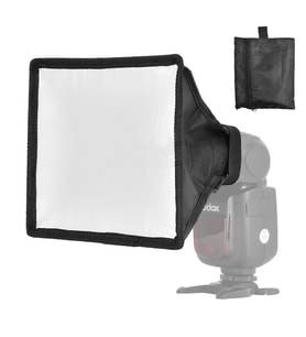 Universal 15x17cm Flaş Softbox Diffuser, Canon Nikon Sony Pentax (Siyah)
