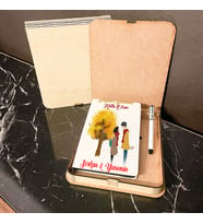 En Güzel Sevgili Hediyesi Ahşap Kutulu Defter Kalem Set 007