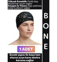#Bone Konforlu Esnek Yumuşak Havuz Deniz Yüzme Kaygan İç Yüzey Çok Şık Kulağa Su Geçirmez Saç Bonesi