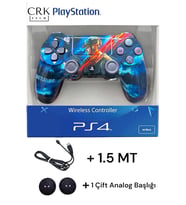 Playstation 4 DualShock Yeni Nesil V2 Yenilenmiş Gamepad + 1.5 MT Şarj Kablo + 1 Çift Analog Başlığı Hediye