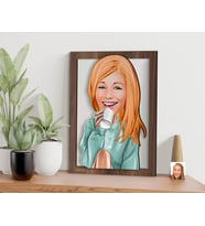BK Gift Kişiye Özel Kadın Karikatürlü 3D Ahşap Tablo-102, Arkadaşa Hediye, Karikatürlü Tablo