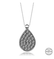 Swarovski Crystal Taşlı Damla Gümüş Kadın Kolye