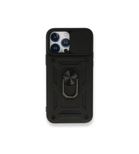 Çınarcık Dev iPhone 13 Pro Kılıf Pars Lens Yüzüklü Silikon - Kırmızı