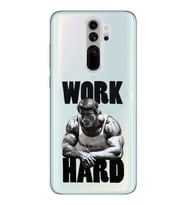 Xiaomi Redmi Note 8 PRO Uyumlu Arnold Fitness Tasarımlı Şeffaf Telefon Kılıfı