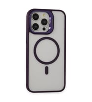 Joko Apple İphone 14 Pro Kılıf Roblox Lens Magsafe Standlı Kapak - Derin Mor