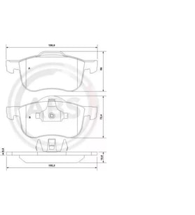 Volvo S60 2000 Sonrası, S70 1997–2000, S80 1998 Sonrası, V70 1997–2007, XC70 2000 Sonrası Ön Fren Balatası (Bosch1)