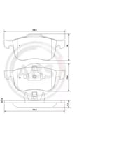 Volvo S60 2000 Sonrası, S70 1997–2000, S80 1998 Sonrası, V70 1997–2007, XC70 2000 Sonrası Ön Fren Balatası (Bosch1)