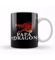 Awesome Papa Dragon Fearsome Dragon Fantasy Dad Kupa Bardak Porselen