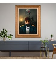 Altın Paspartulu Çerçeveli Tablo CV1497 (Gold)
