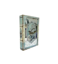 Kutu Kitap Aynalı Dalda Kuş Kitap Kutusu Dekoratif Hediyleik