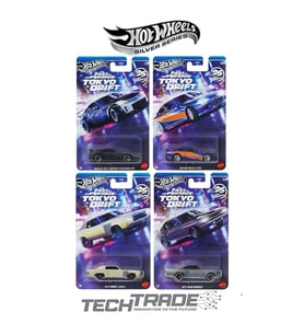 Hot Wheels Fast & Furious Tokyo Drift Silver Series 4’Lü Diecast Set – 1:64 Model Arabalar