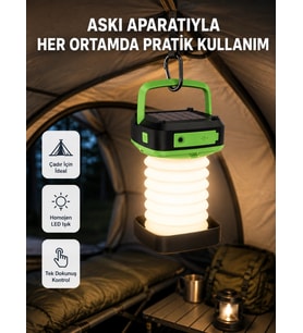 Şarjlı LED Lamba – Dokunmatik Sensörlü, 3 Kademeli Parlaklık