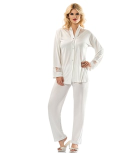 Sistina 1550 Penye Pijama Takım (Ekru)