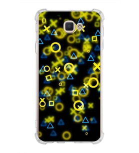 Samsung Galaxy J7 Prime 2  Köşe Korumalı Antişok Kapak  Semboller Tasarımlı Şeffaf  Kılıf