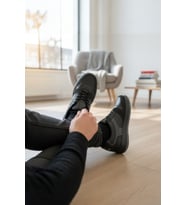 Enoch Erkek Günlük Spor Ayakkabı Kalın Tabanlı Sneaker Geometrik Logolu ve Dikişli Model