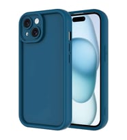 iPhone 14 Kılıf Kamera Korumalı Ananas Silikon Kapak (Koyu Yeşil)