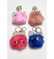 Kulaklı Tüylü Peluş Anahtarlık