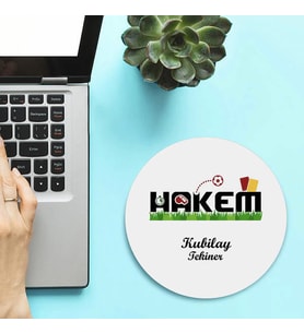 İsimli Hakemlere Özel Yuvarlak Mousepad