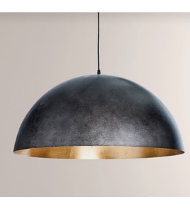 MYLİGHTS  RETRO  RUSTİK GRİ FIRCALANMIŞ VİNTAGE METAL SARKITAVİZE 40 CM (Siyah)