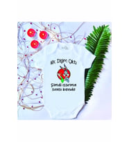 Unisex Bebek Baskılı Ilk Dişim Çıktı Bugs Bunny %100 Pamuklu Çıtçıtlı Body Zıbın