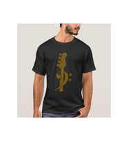 Gitar Siyah Kadın Erkek T-shirt