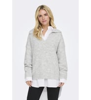 ONLMAGGIE LIFE LS SPLIT NECK CC KNT (Gri)