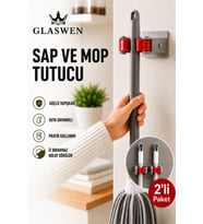 2 Adet Paspas Süpürge Fırça Ve Mop Askısı Sap Tutucu