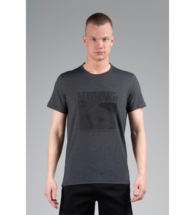 Maraton Regular Erkek Bisiklet Yaka Siyah T-shirt