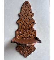 Ahşap Oymalı Kavukluk Lambalık  72x32x24 cm.