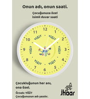 İsme Özel Gemileri Tutan Ahtapot Çocuk Odası Duvar Saati Orta Boy 30 cm Beyaz Camlı Sessiz