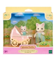 Sylvanian Families Çiçekli Kedi Baba ve Bebek Arabası Seti 5683